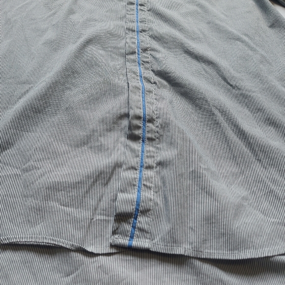 Calvin Klein Mens Slimfit Button-up Shirt, Gray White Pinstripes, 16 34/35 - Picture 2 of 8